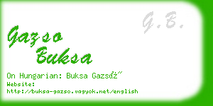 gazso buksa business card